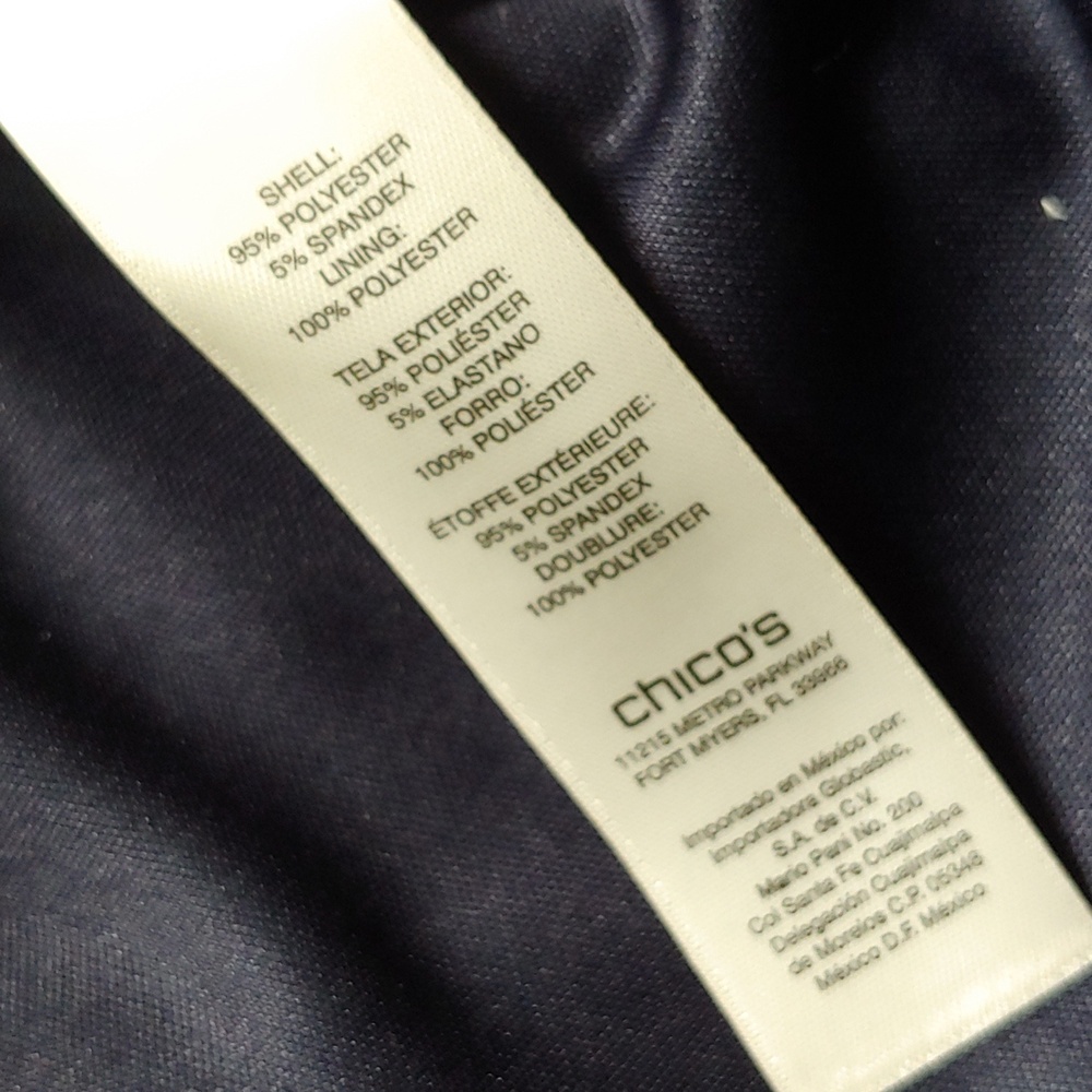 Chico's Dark Blue A-Line‎ Maxi Skirt with Raw Sharkbite Hem - Picture 6 of 8
